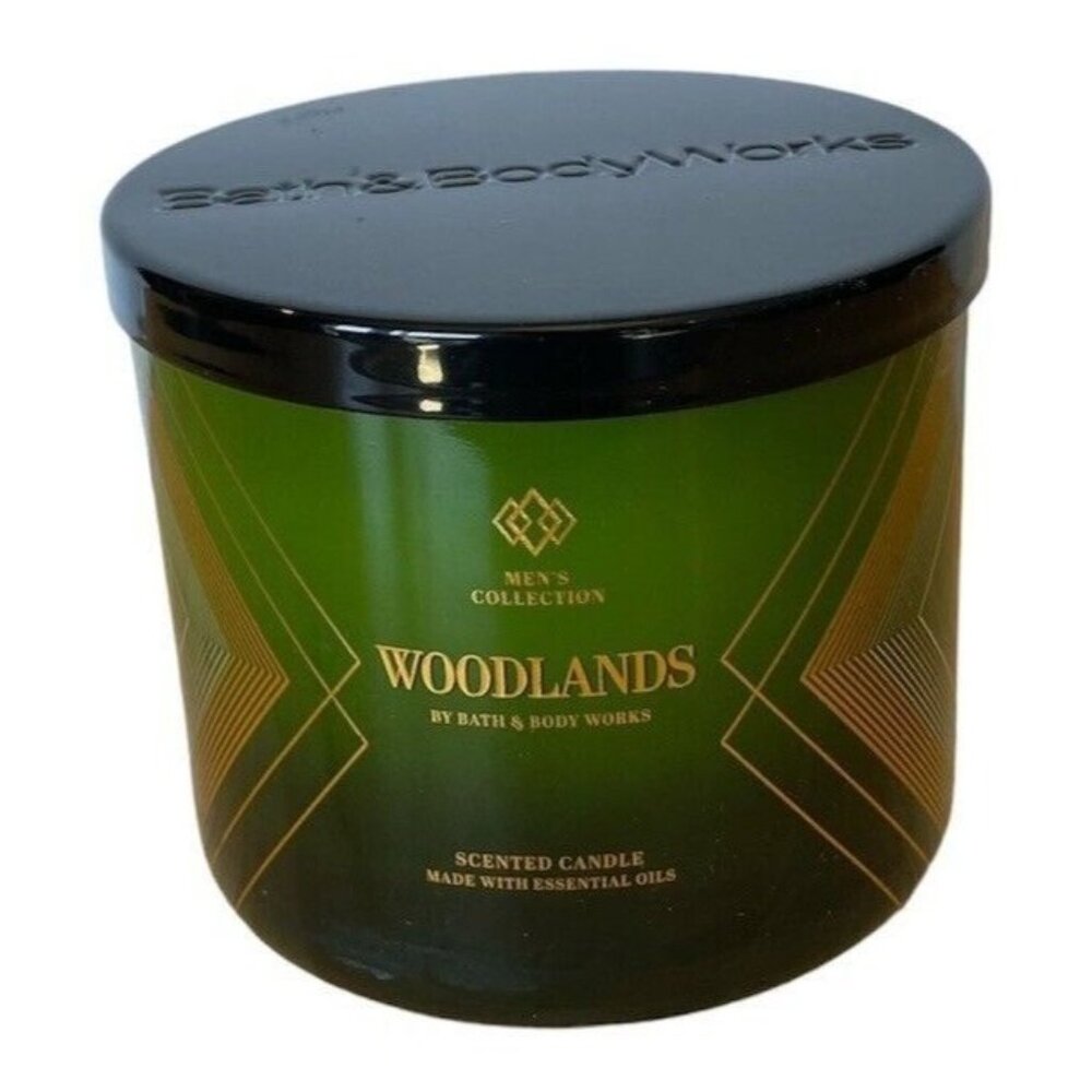 Bath and Body Works - Woodlands (Men's Collection) 3-Wick Candle (14.5 Oz)